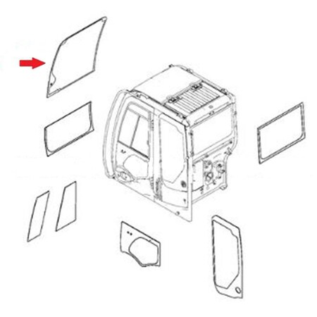 Aftermarket Front Upper Windowpane Glass CAH40-0155